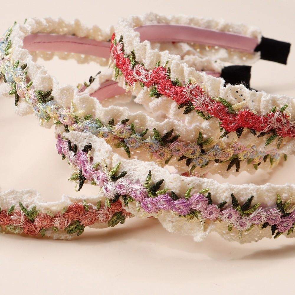 Korean Style Girl Hair Hoops Bezel Design Lace Headband  Ladies Boutique Hair Accessories