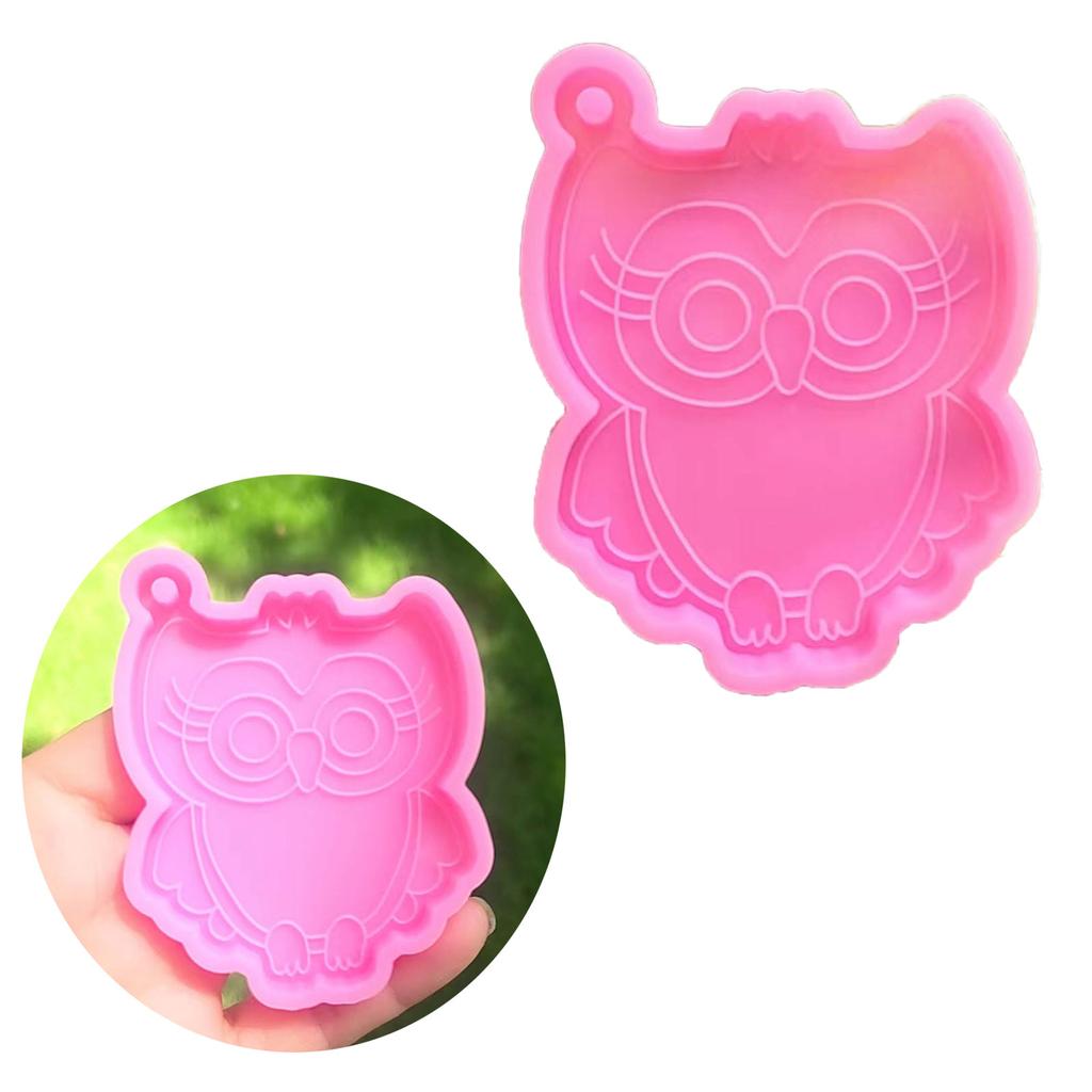 Cute Owl Silicone Mold for DIY Keychain Pendant Personalized Animal Keychain Earring Pendants Resin Mold Women Girl Teen