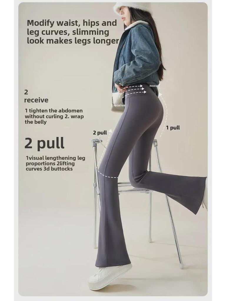Women's High-Waist Flared Pants - Petite, Lightweight Summer Style, 2025 Collection, No-Drop Long Casual Design