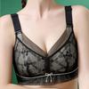 Push-up Thin Full-cup Bra That Supports Side Breast Tissue Wire-free Makes Large Breasts Appear Smaller and Prevents Sagging