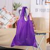 Popular Solid Color Eco-Friendly Polyester Shopping Bag with Hook, Foldable and Portable, Custom Logo Available.