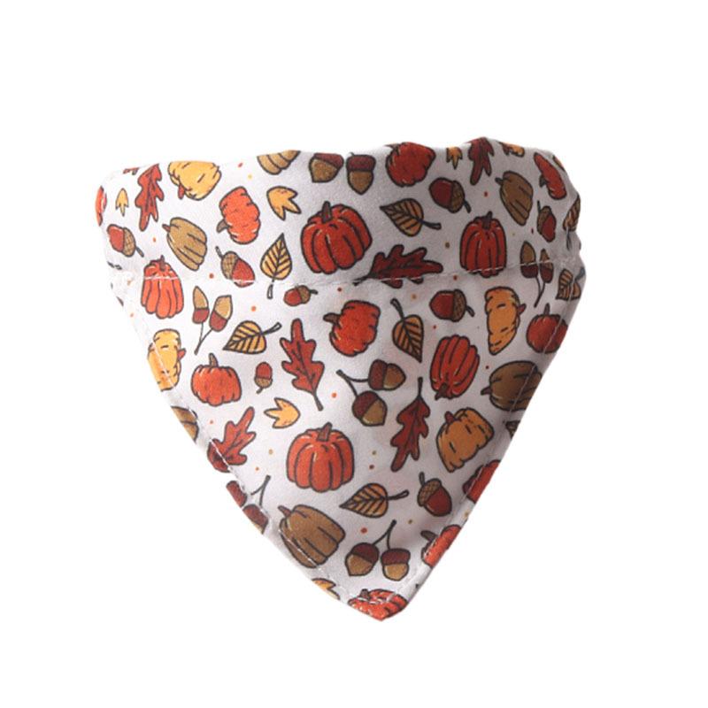 New Pet Collar Thanksgiving Maple Leaf Pumpkin Series Cat Collar with Sunflower Bandana  Dog Accessories for Small Dogs Leash