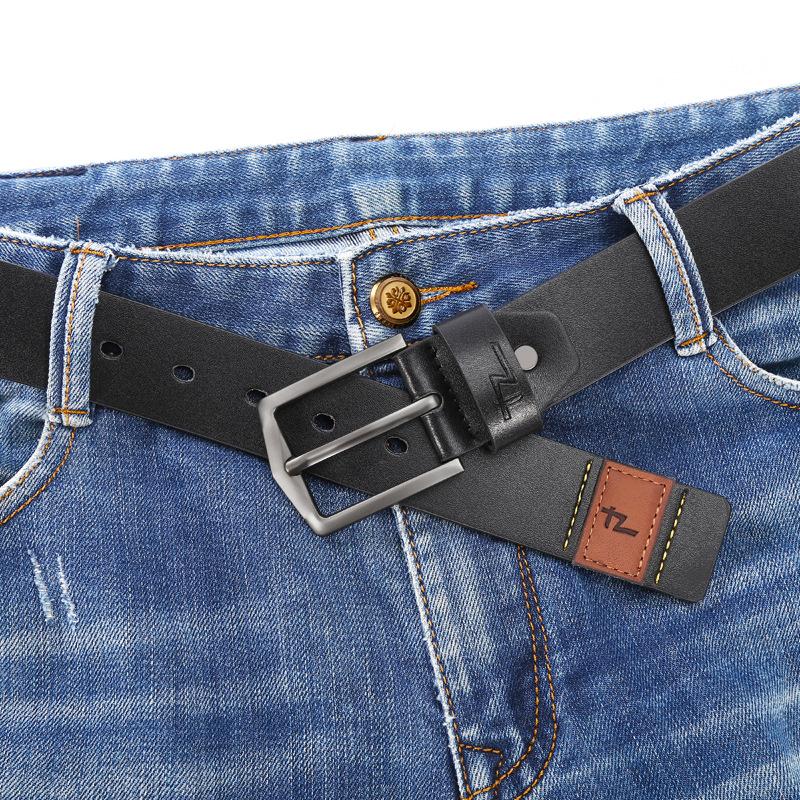 4.0 Pin Buckle Men'S Perforated Belt Tpu Rubber Casual Men'S Belt