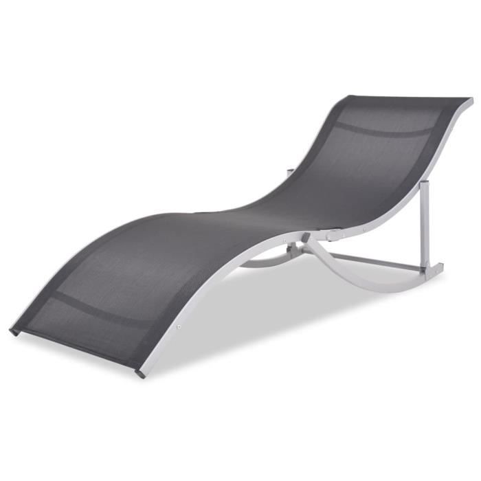VidaXL Chaises longues pliantes 2 pcs Aluminium et Textilène 43654
