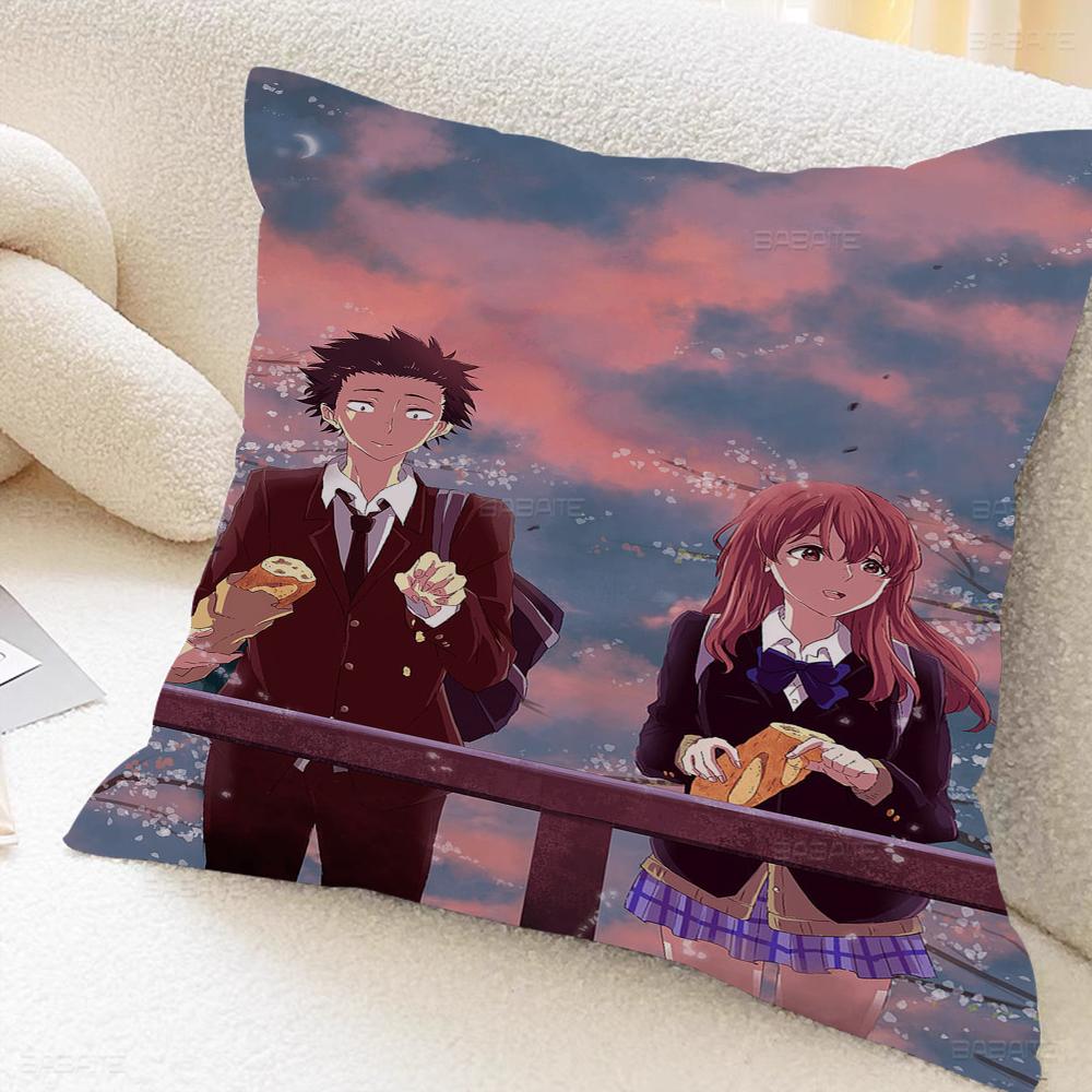 A Silent Voice Pillow Anime Pillow Sofa Bed Head Pillow Cover Cushion Cover 45x45 Cm Fashion