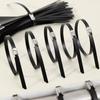 50PCS Multi-Purpose Metal Black Cable Ties Heavy Duty Zip Tie Fastener Wire Organizer Fastener