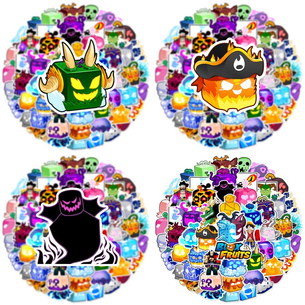 Colorful And Waterproof 60 Pcs Blox Fruits Stickers For Outdoor Use