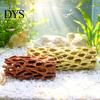 Aquarium Shrimp Cave Cave, Artificial Tree Trunk Hide, Fish Tank Natural Wood Texture Ornament Hideout, Realistic for Betta Hiding And Resting