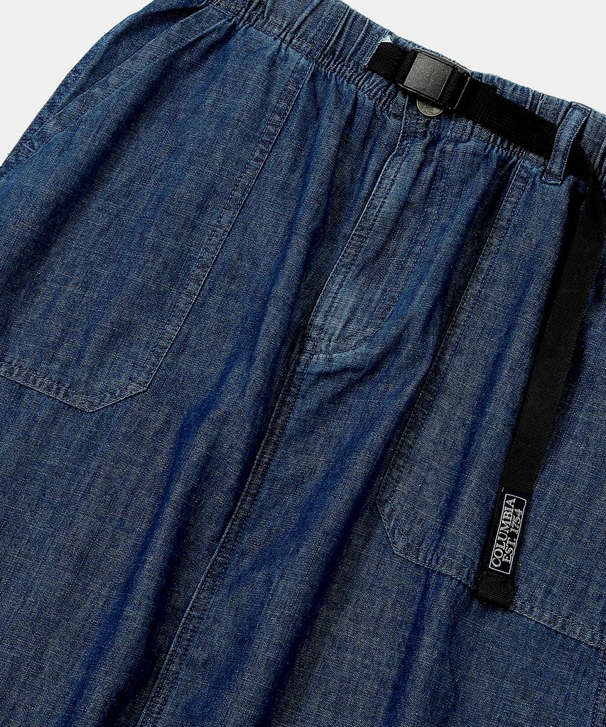 COLUMBIA UNIVERSITY Columbia Trajan Label Belted Denim Long Skirts Midnight Denim