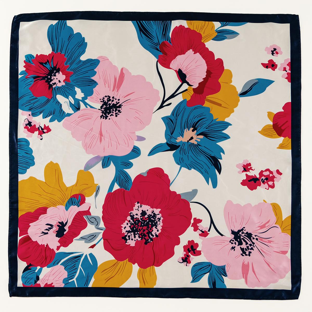 

90*90cm Satin Silk Square Scarf Woman Fashion Kerchief Neck Head/Hair Scarves Bandana Handkerchief Headscarf Printed Scarves