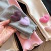 Girls Fleece Lined Pants Winter Warm Korean Style Fashion Heart Print Tights for Baby Toddler Leggings Trousers
