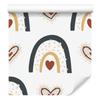 Rainbows and Butterflies Boho Wallpaper White, Cream and Gray 50x1000