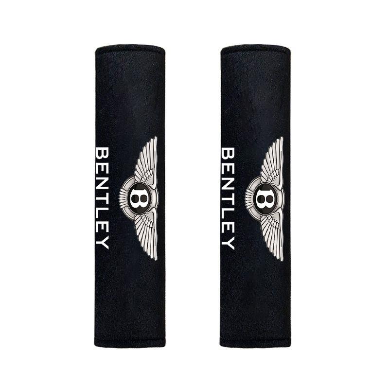 For New Bentley Flying Spur Continental GT Bentayga Mulsanne Protection Seat Belt Pads Car Seat Belt Safety Belt Shoulder Cover