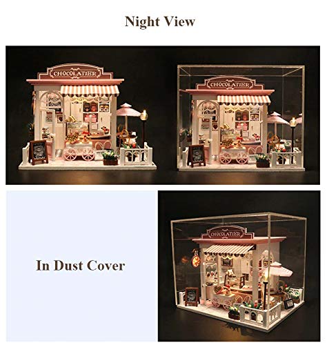 (t-FREAK) Puppenhaus DIY Bausatz Set Miniatur Schokoladengeschäft Chocolatier
