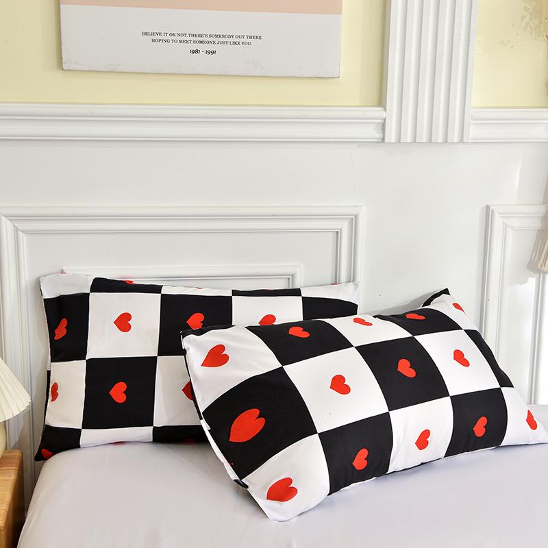 Printed Pillow Cover 2pcs Pillowcase 48x74cm Pillow Sham for Home Bed Pillowslip Rectangle Cushion Cover funda almohada