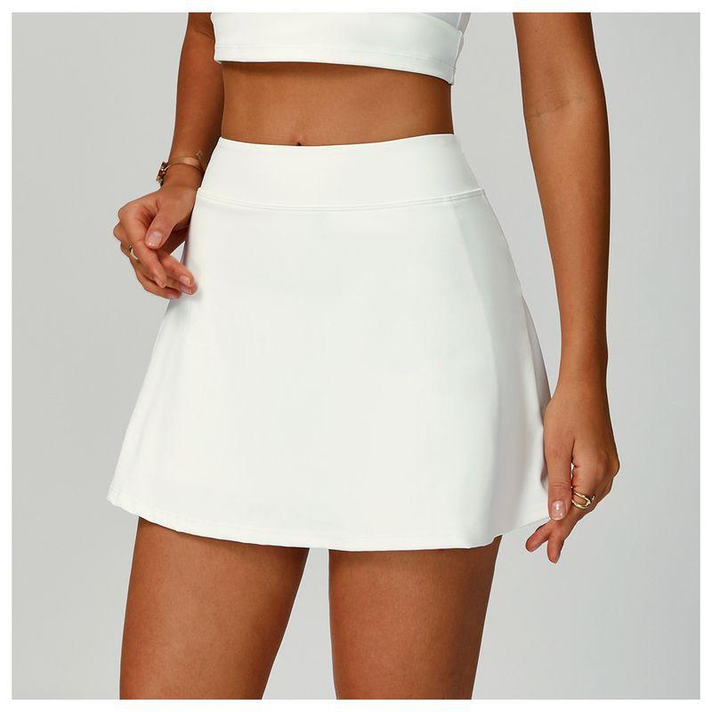 Fashion Waist-Turning Sports Short Skirt Fashion Tape Nude Feel Summer Short Skirt with Pockets for Women