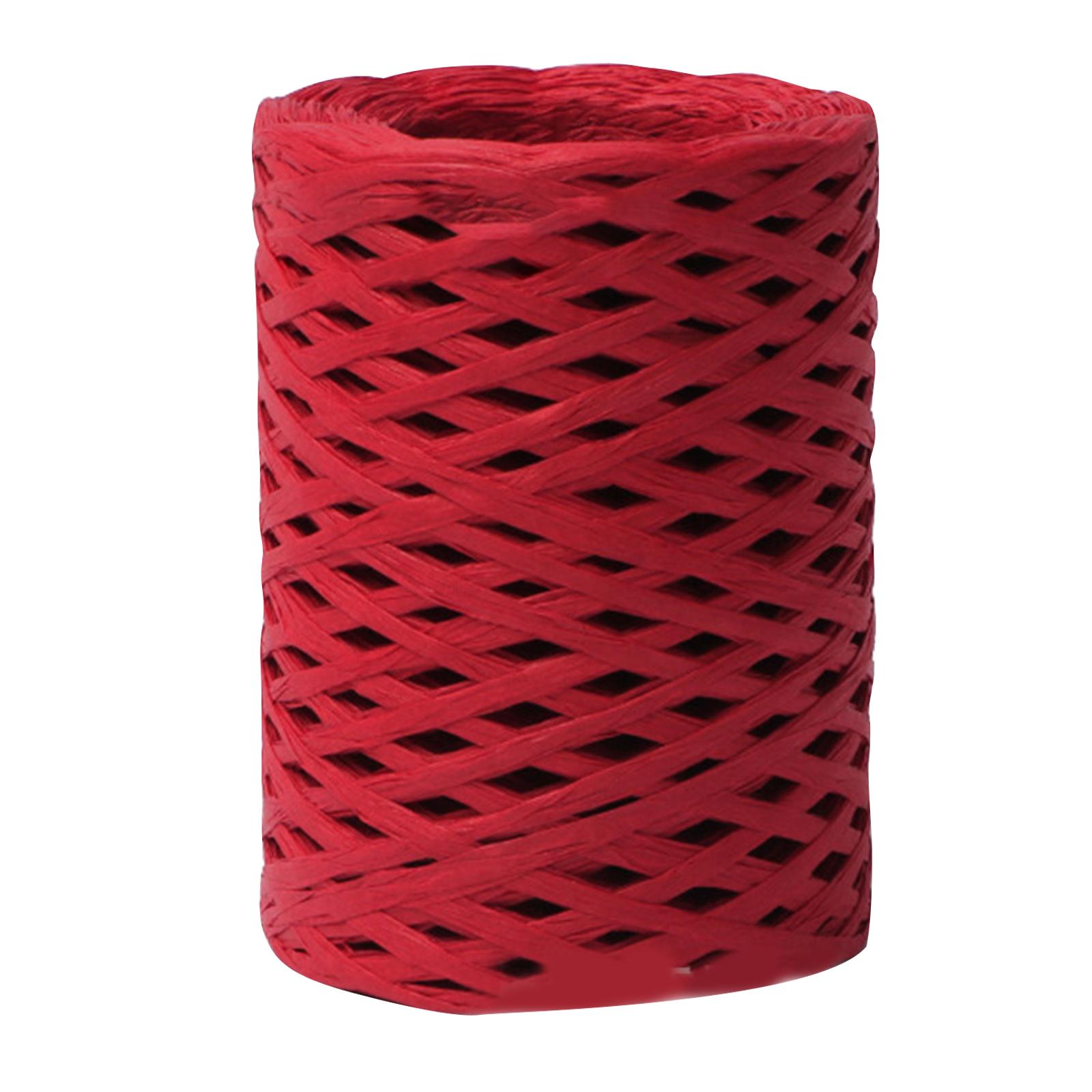 150m/492feet Raffia Yarn For Crocheting Bag Christmas Raffia Ribbon For Crafts Gift Wrap Raffia Yarn For Crocheting Hat