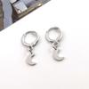 New European & American Fashion Stud Earrings: Simple Star, Moon, & Cross Designs