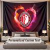 Custom Name Text Tapestry Feyenoord Personalized Polyester Wall Tapestry For Bedroom And Room