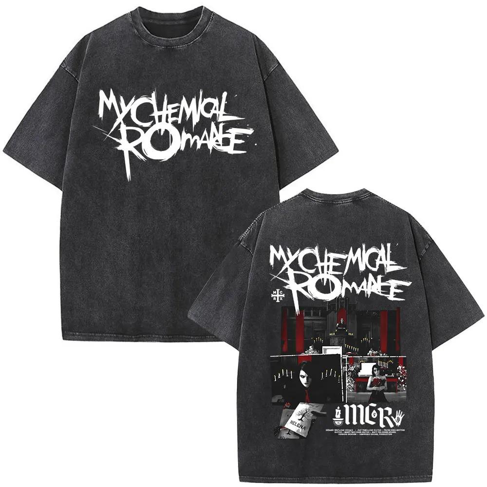 Rock Band My Chemical Romance Ausgewaschenes T-Shirt Long Live The Black Parade Tour 2026 Gothic T-Shirts Herren Damen Übergroße T-Shirts