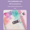 Leather Lined Diary with Lock for Girls Boys Women Lockable Notebook Leather Journal with Combination Lock 145x215mm