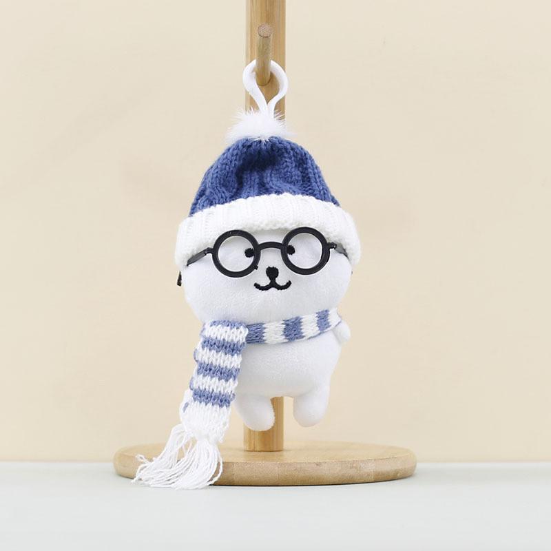 Stuffed Bear Cute Animal Short Fur Plushtoy With Pp Cotton Filling For Room Kids