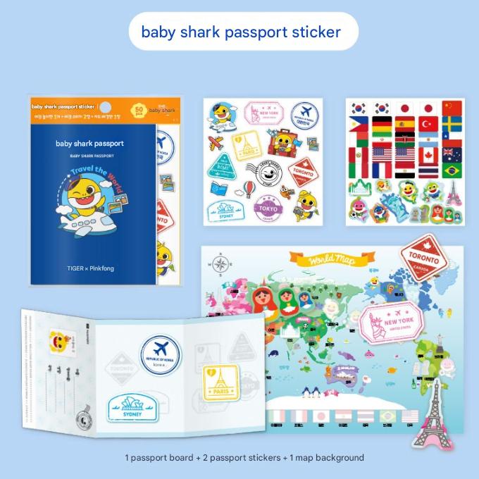 Made In Korea - Pinkfong Baby Shark Sticker Series (10 Options)