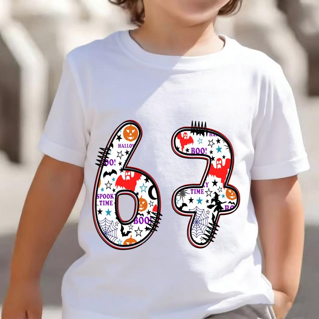 Tops Italian Brainrot 67 Meme T-Shirt Girls/Boys Building Block Ice Cream Reindeer Christmas Gift T-Shirt Kawaii Kids Clothes