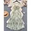 Super Fairy Suspender Skirt Gentle Vacation Dress French Bandeau Sling Waist-Tight Elegant Draping Effect Floral Dress