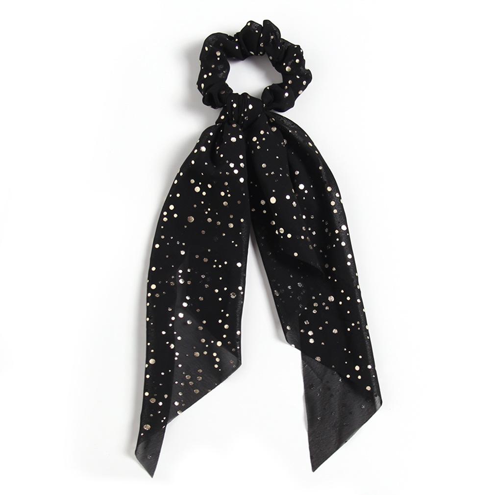 

Весенний шифоновый треугольный платок в горошек, резинка для волос для женщин и девочек