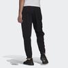 Adidas Slim Fit Cuffed Cargo Track Pants Men Bottoms Black GM5786
