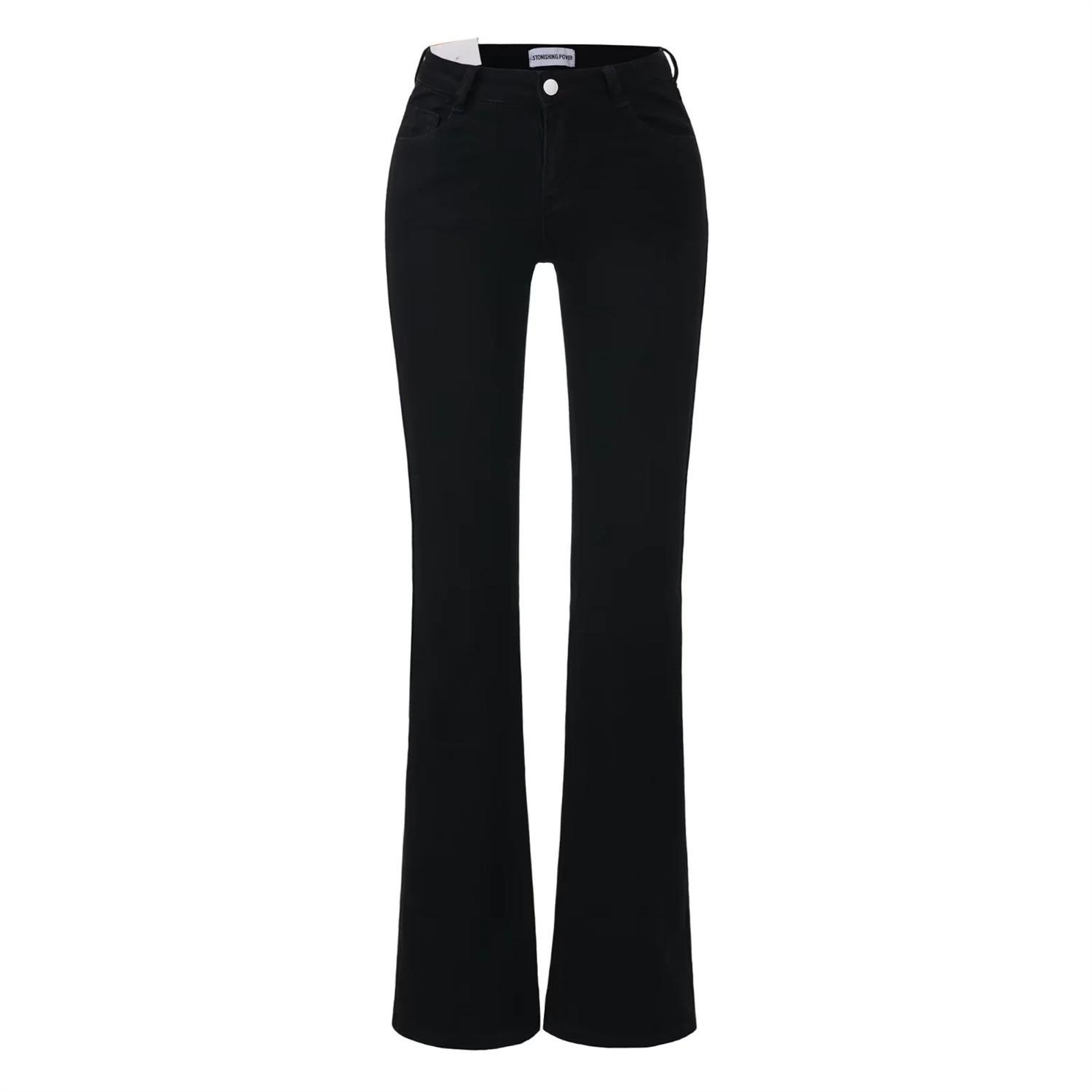 Hot Girl Low-Rise Slimming Butt-Lift Micro-Flare Slim-Fit American Style Jeans M