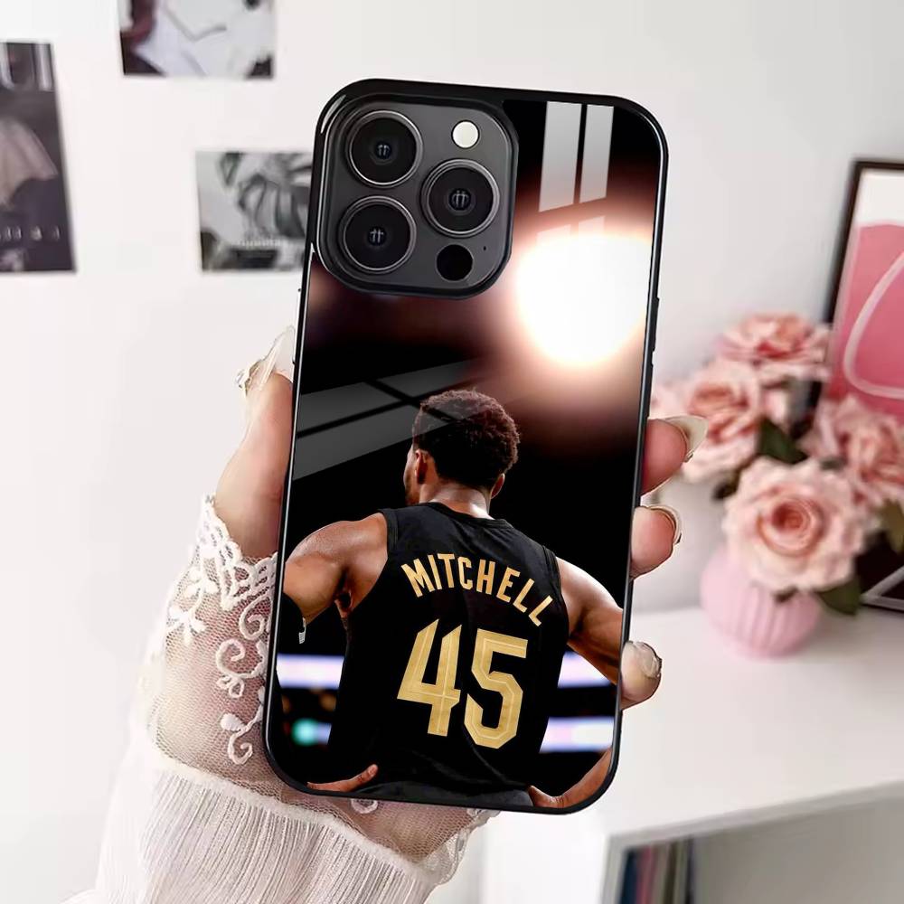 

D-Donovan MitchellS 45 Phone Case For iPhone 17 16 15 14 13 12 Pro Max Plus for Magsafe Mirror Wireless Magnetic Cover iPhone13PRO