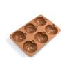 6 Cavity Halloween Pumpkin Silicone Mold DIY Cake Baking Mold for Making Chocolate Fondant Cupcakes Molds Nonstick