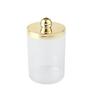 1/2/3pcs Cotton Swab Ball Pad Holder 10 Oz Qtip Apothecary Jar Clear Storage Box Makeup Organizer, Bathroom Containers Dispenser