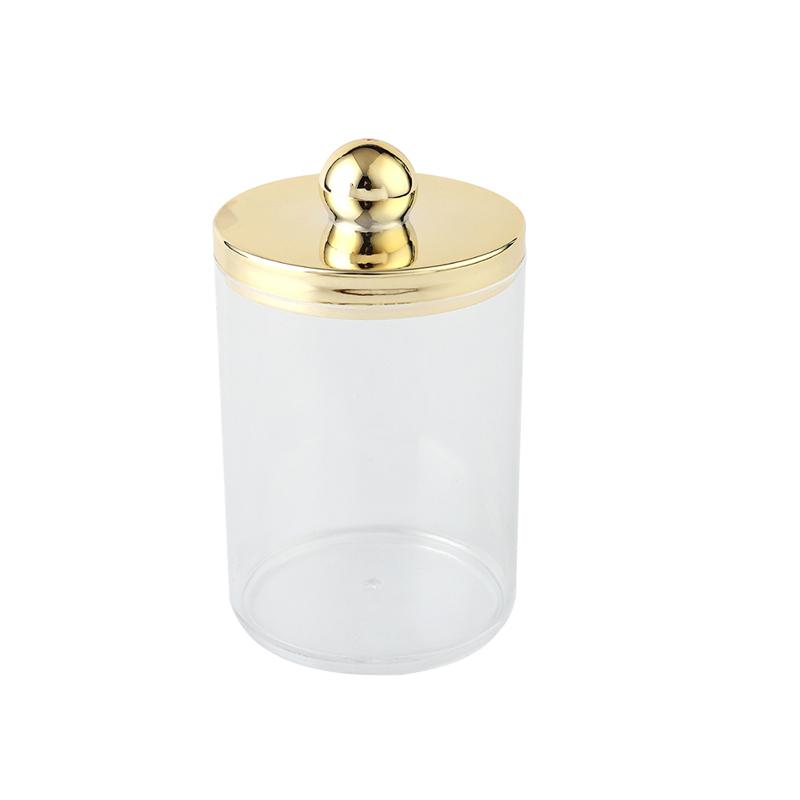 1/2/3pcs Cotton Swab Ball Pad Holder 10 Oz Qtip Apothecary Jar Clear Storage Box Makeup Organizer, Bathroom Containers Dispenser