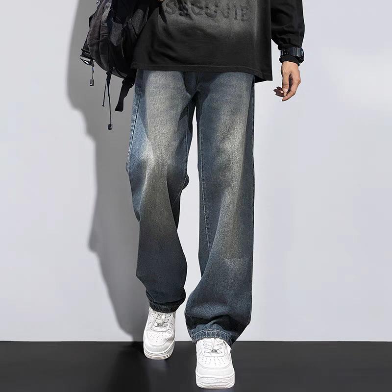 Men's Trendy Autumn/Winter Sweatshirt & Jeans Two-Piece Set for Teen Students