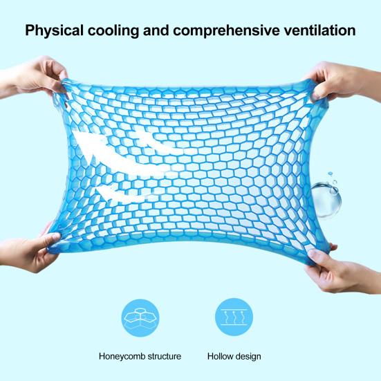 Yousheng Gel Seat Cushion for Long Sitting Honeycomb Design Breathable Seat Cushion Chair Cushion for Hip Pain Relief Home Office Car Use