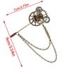 Metal Chain Steampunk Gear Lapel Pin Gothic Collar Pin Vintage Brooches  Shirt Decoration