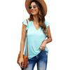 Women's T-shirt Spring and Summer New Fashion V-neck Short-sleeved Loose Top T-shirt