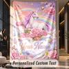 Unicorn (464) Theme Custom Tapestry Personalized Custom Name Text Wall Hanging Tapestry Home Decor Background Cloth