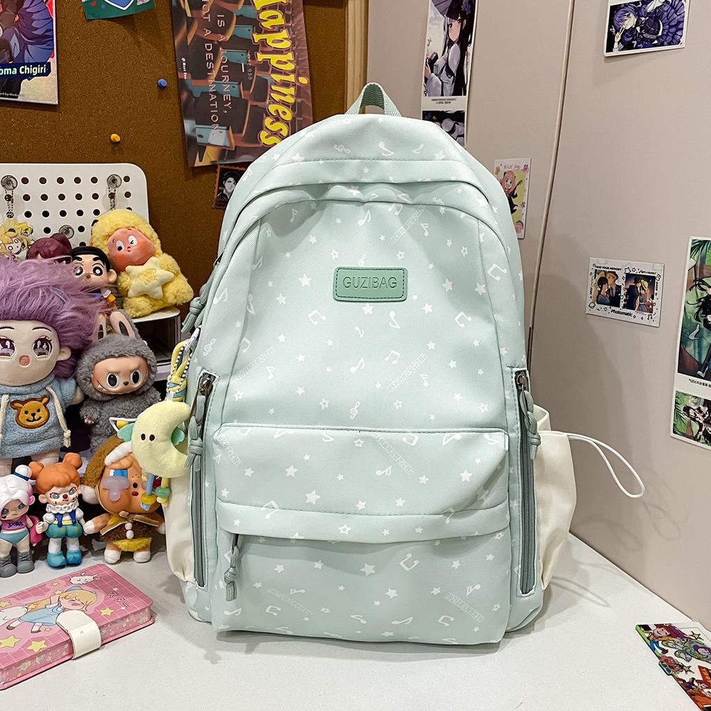 Student Schoolbag Girl Junior High School Large Capacity Cute Graffiti Star Backpack Ins Wind Student High School Backpack