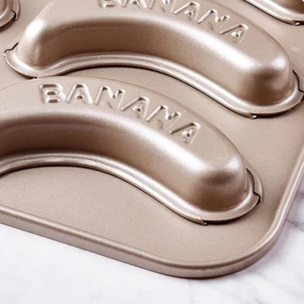 Carbon Steel Baking Pan Champagne Cake Mold Durable Banana Cake Pan  Household