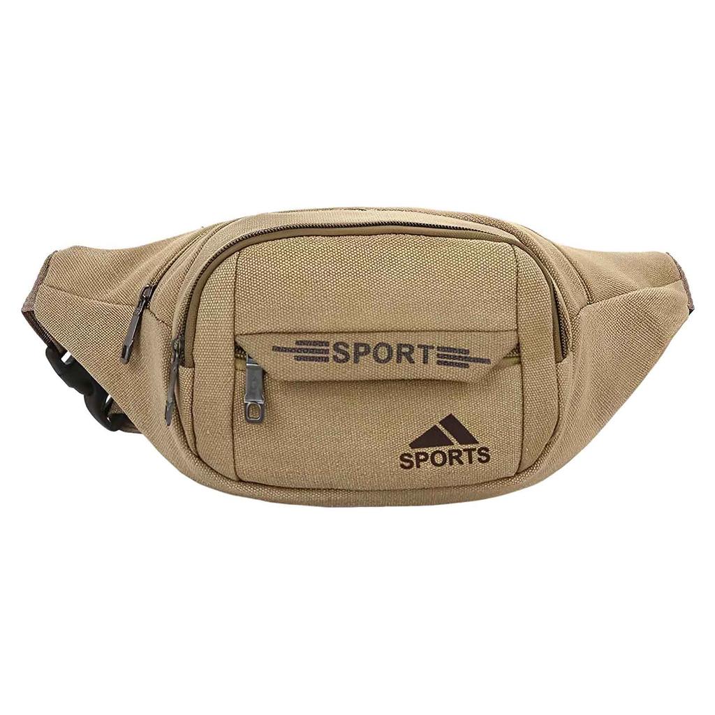 Men's Multifunctional Chest Bag with Adjustable Strap Outdoor Waist Bag for Shopping Camping Walking