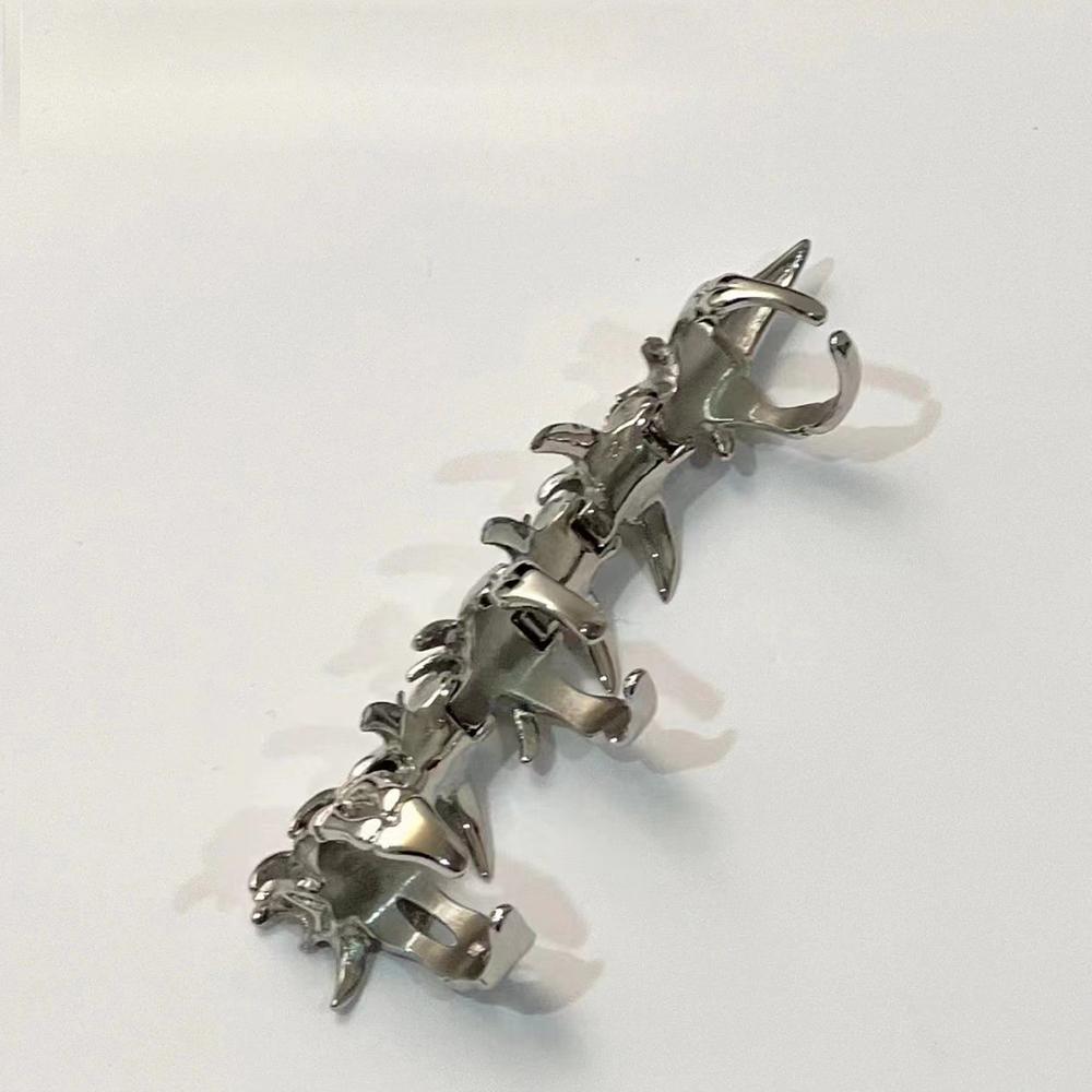 Y2K Goth Fashion Cold Sweet Cool Ring Cyberpunk Mechanical Wind Opening Can Adjust The Joint Ring Men Women Jewelry Accessories