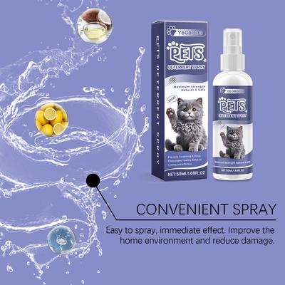 Spray Anti-Zgârieturi pentru Pisici - Formula Amară Descurajează Linsul, Respinge Animalele de Companie de la Zgâriat și Mușcat, Protejează Mobilierul, Anti-Ronțăit
