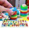 Children Wooden Alphabet Number Pairing Toys Preschool Learning Educational Puzzle Toy