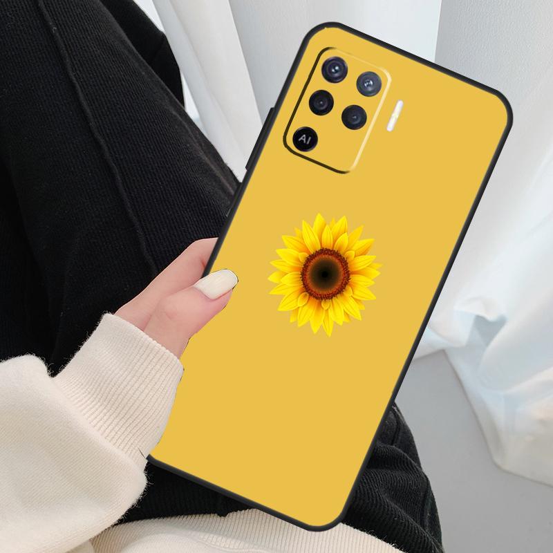 Daisy Sunflower Floral Flower Case für Oppo A18 A38 A58 A78 A98 A80 A60 A40 A96 A76 A16 A94 A74 A54 A15 A17 A57 A77 A5 Pro
