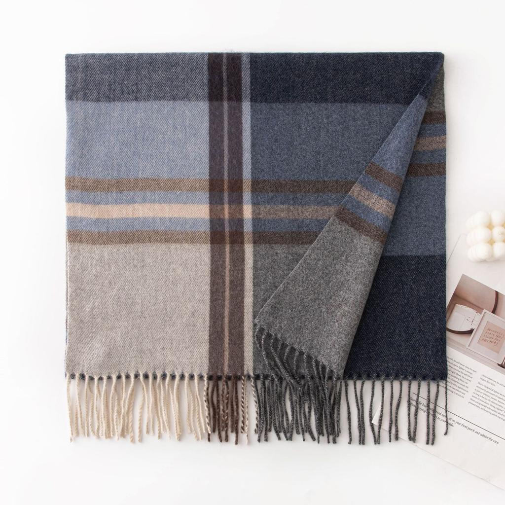 Girl's Shawl, Warm Scarf, Scarf, Couple's Scarf, Tassel, Gradient Color, Thick, Cold Proof, Warm Shawl