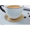 2026 10cm Golden Marble Leather Coasters for The Hot Cafe and Cold Water Set of 6